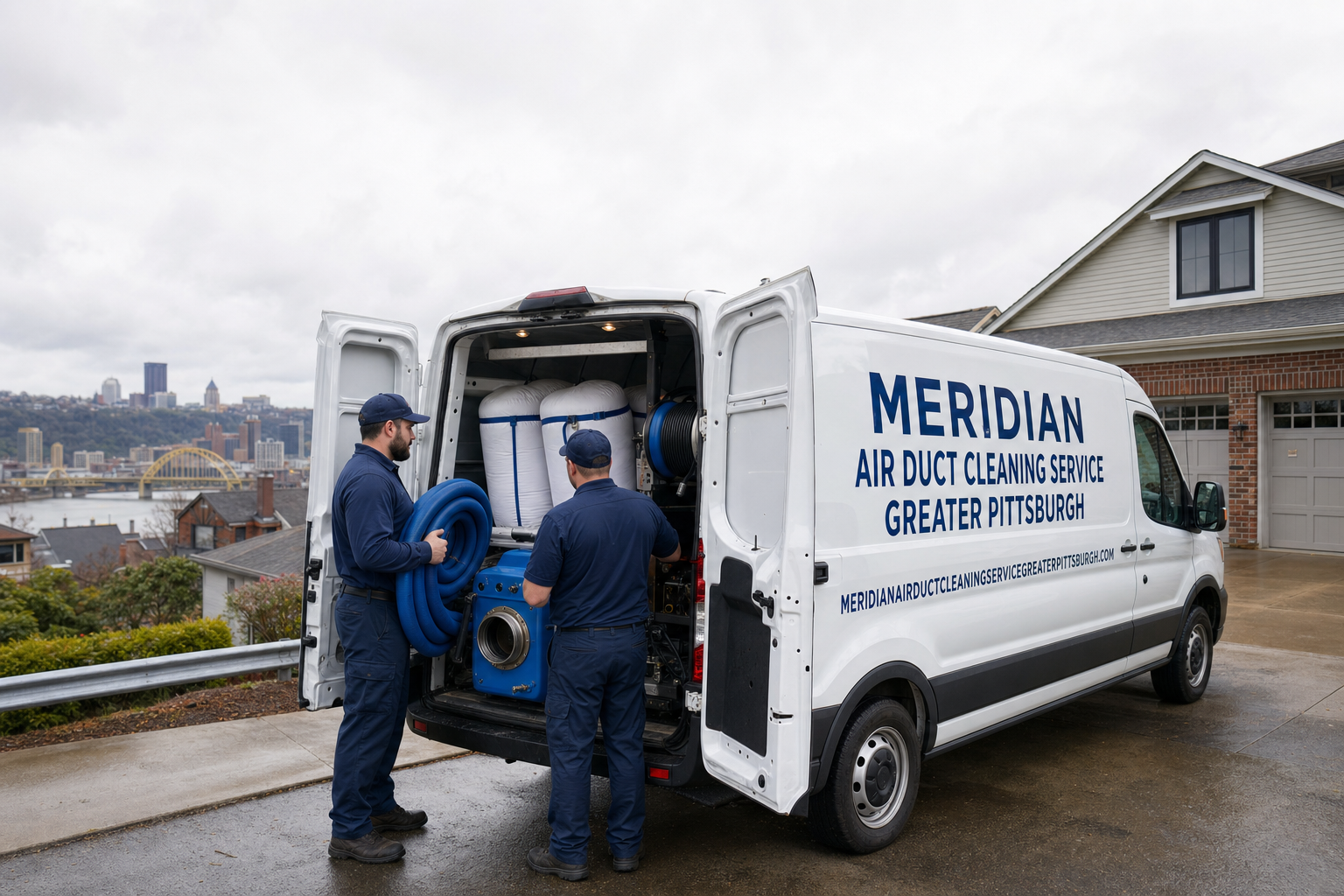 Meridian Air Duct Cleaning Service Greater Pittsburgh at work